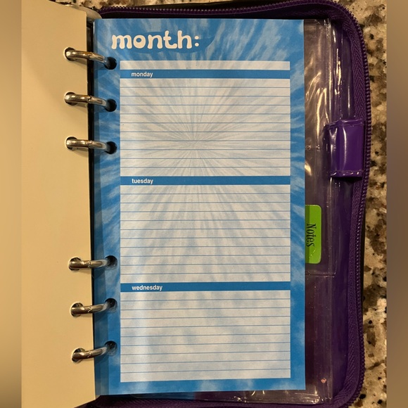 RARE Vintage Lisa Frank Tiger Mini Zip Planner, Mirror + Notepad - Picture 6 of 10